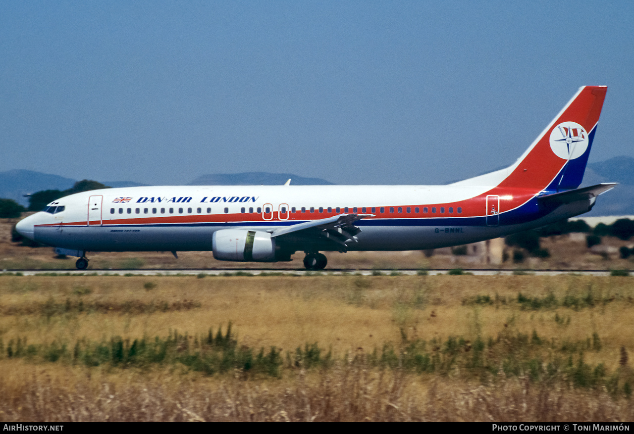 Aircraft Photo of G-BNNL | Boeing 737-4Q8 | Dan-Air London | AirHistory.net #404352