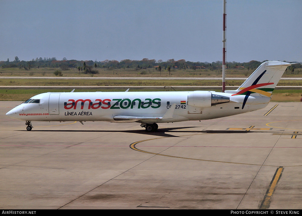 Aircraft Photo of CP-2742 | Bombardier CRJ-200LR (CL-600-2B19) | Línea Aérea Amaszonas | AirHistory.net #404449