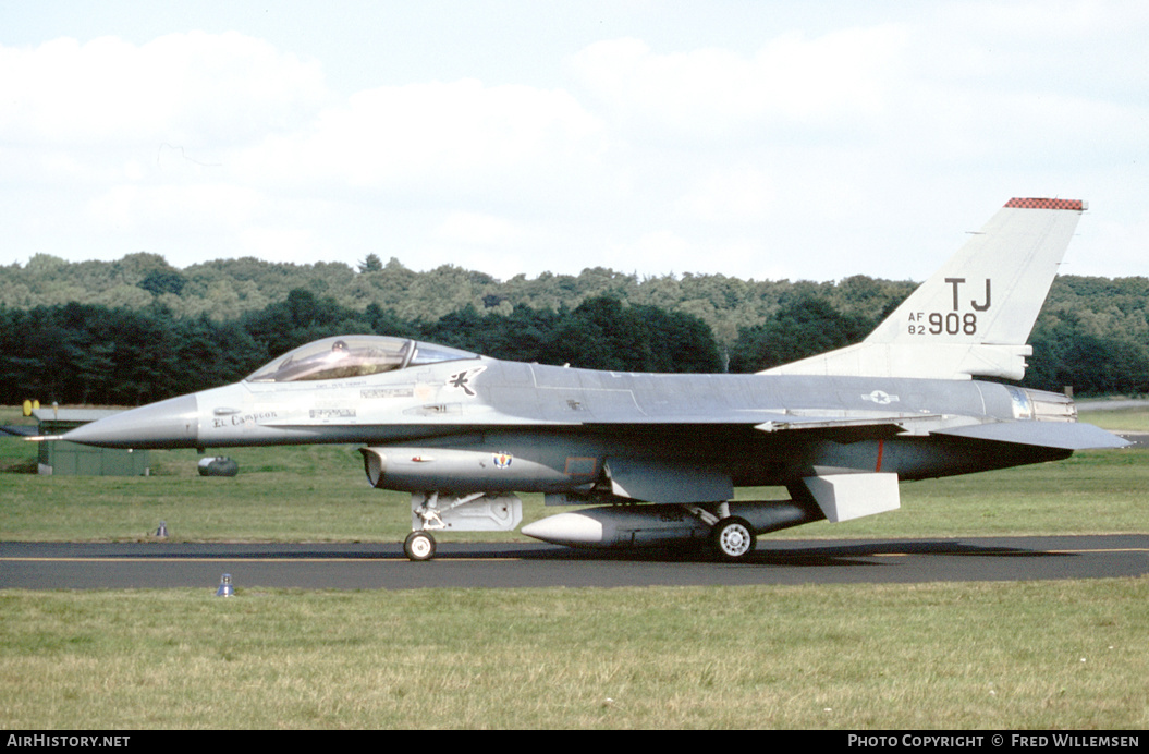 Aircraft Photo of 82-0908 / AF82-908 | General Dynamics F-16A Fighting Falcon | USA - Air Force | AirHistory.net #404516