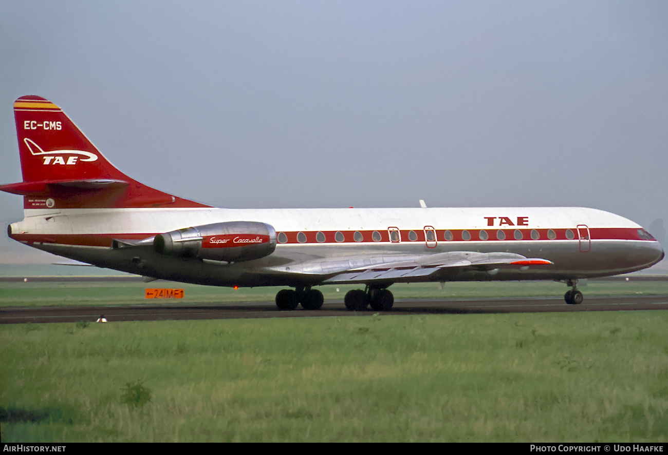Aircraft Photo of EC-CMS | Sud SE-210 Caravelle 10B3 Super B | TAE - Trabajos Aéreos y Enlaces | AirHistory.net #404668