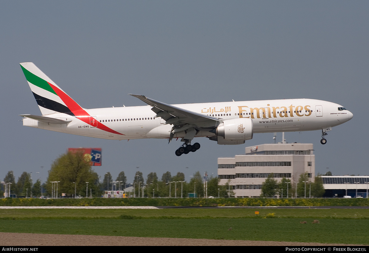 Aircraft Photo of A6-EWG | Boeing 777-21H/LR | Emirates | AirHistory.net #404874