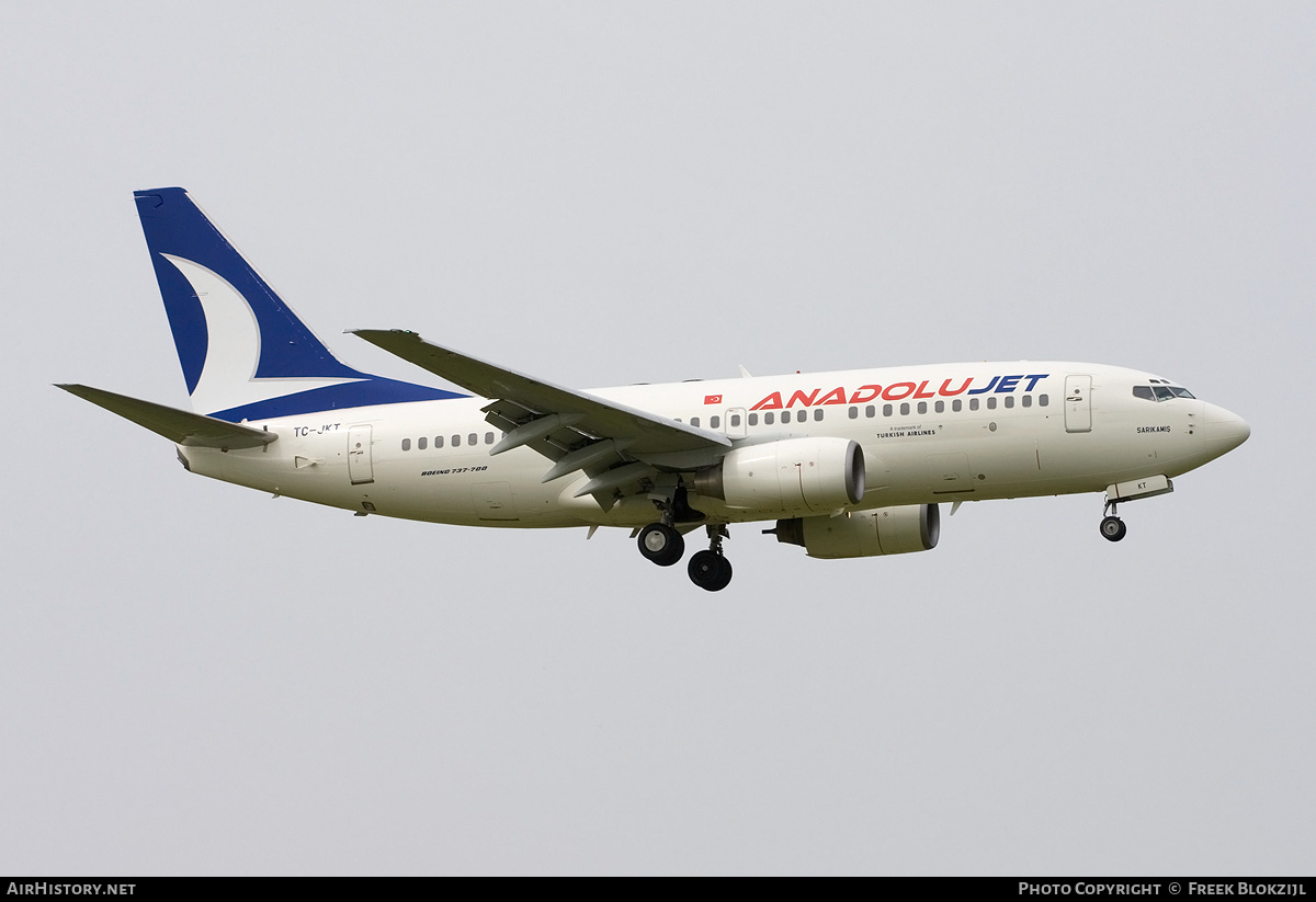 Aircraft Photo of TC-JKT | Boeing 737-73V | AnadoluJet | AirHistory.net #404909