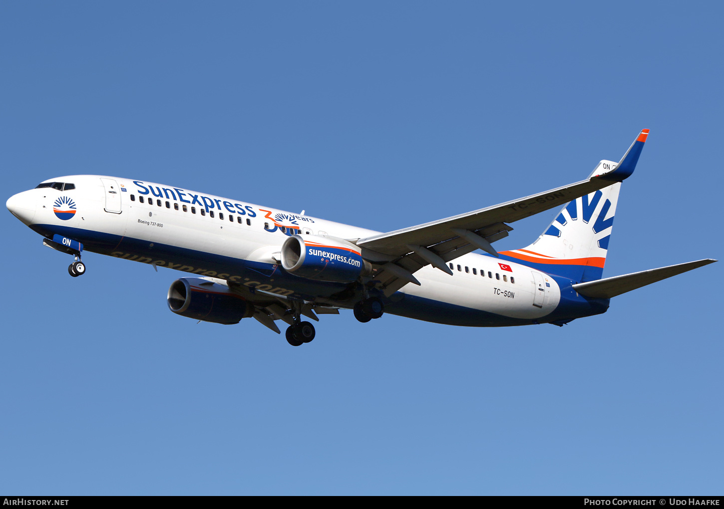 Aircraft Photo of TC-SON | Boeing 737-86J | SunExpress | AirHistory.net #404928