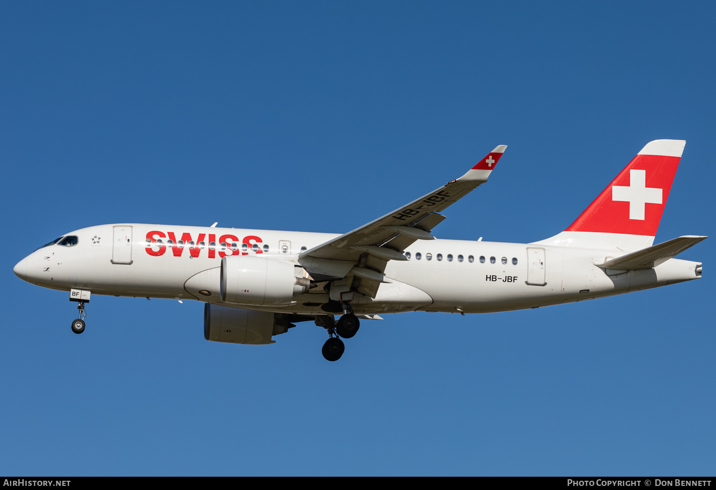 Aircraft Photo of HB-JBF | Bombardier CSeries CS100 (BD-500-1A10) | Swiss International Air Lines | AirHistory.net #404993