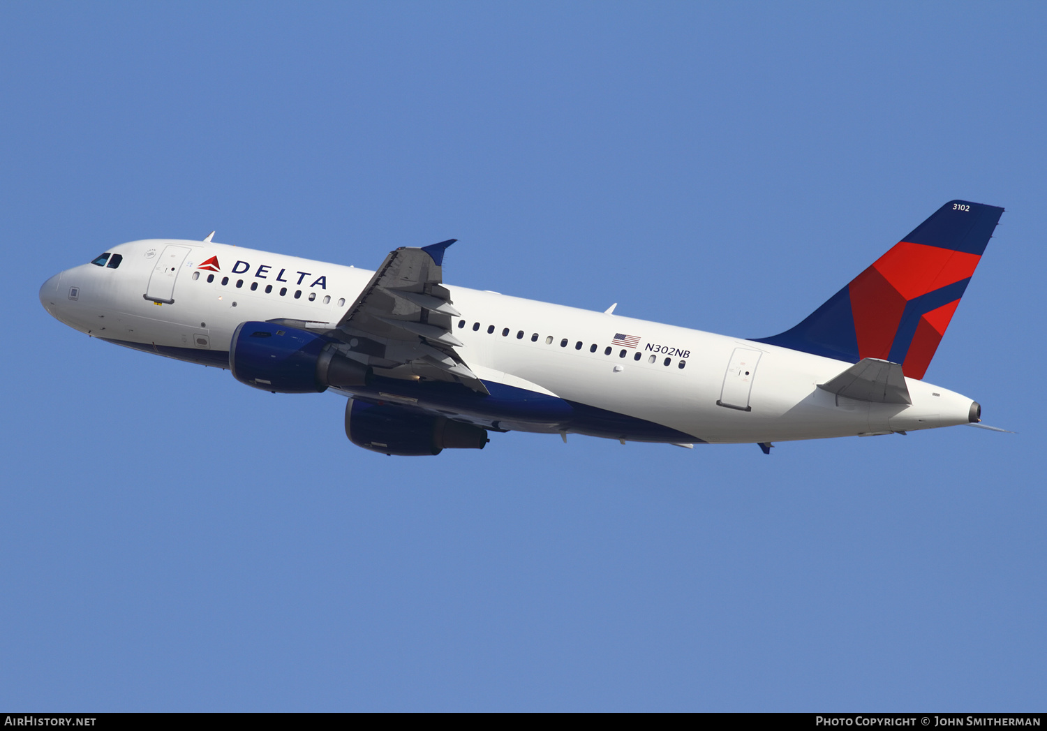 Aircraft Photo of N302NB | Airbus A319-114 | Delta Air Lines | AirHistory.net #404995