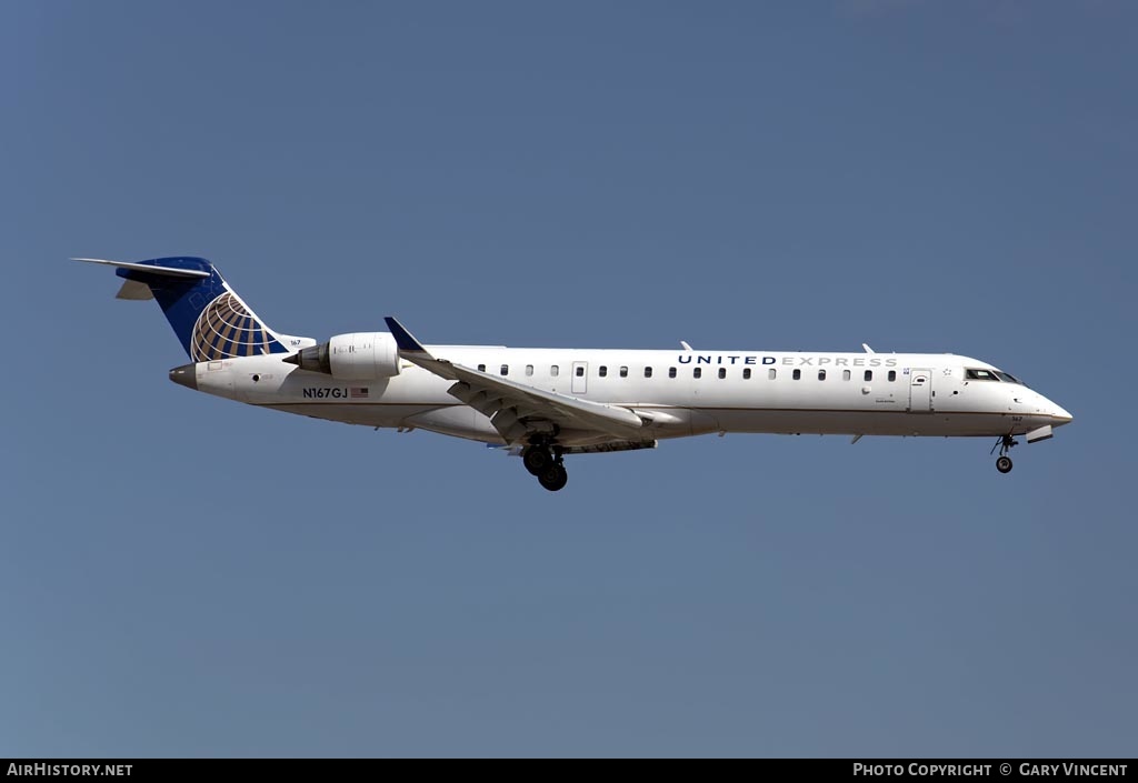 Aircraft Photo of N167GJ | Bombardier CRJ-701ER (CL-600-2C10) | United Express | AirHistory.net #405037