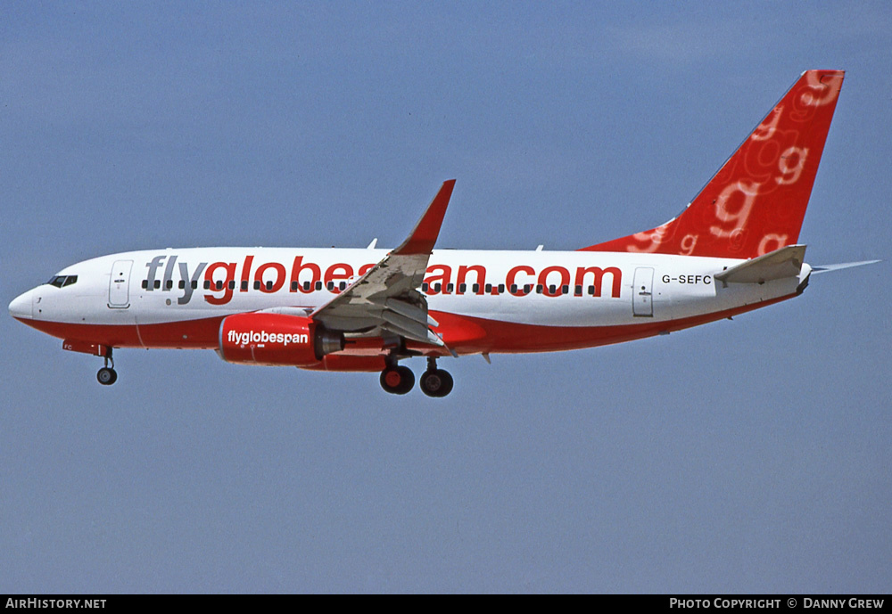 Aircraft Photo of G-SEFC | Boeing 737-7Q8 | Flyglobespan | AirHistory.net #405104
