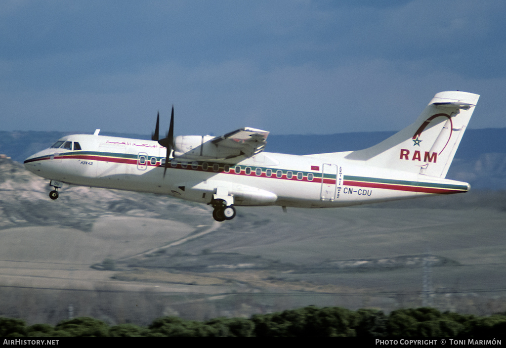 Aircraft Photo of CN-CDU | ATR ATR-42-300 | Royal Air Maroc - RAM | AirHistory.net #405116