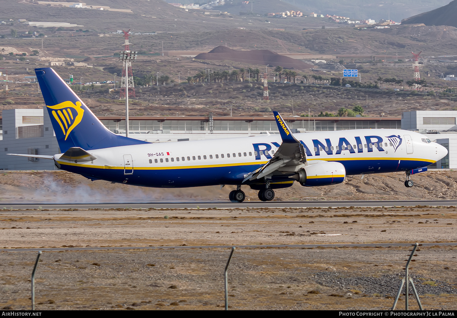 Aircraft Photo of 9H-QAS | Boeing 737-8AS | Ryanair | AirHistory.net #405451