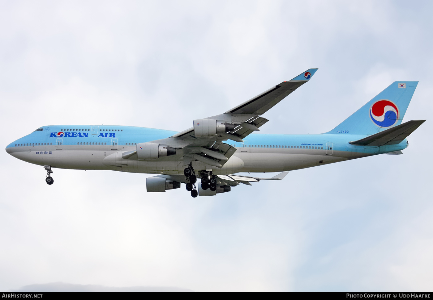 Aircraft Photo of HL7492 | Boeing 747-4B5 | Korean Air | AirHistory.net #405503