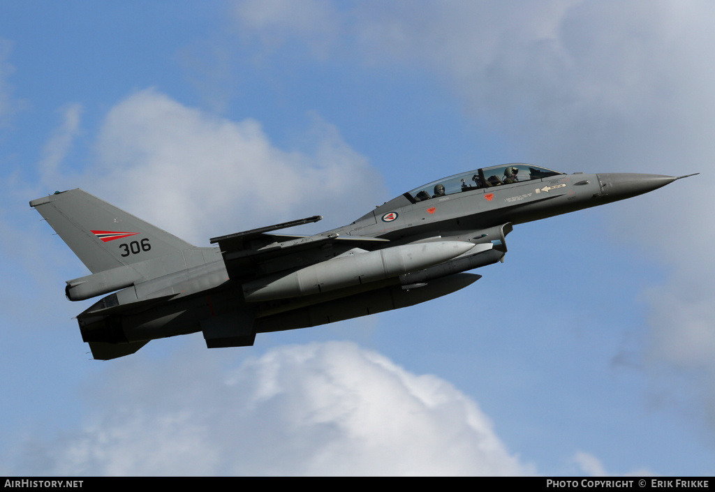 Aircraft Photo of 306 | General Dynamics F-16BM Fighting Falcon | Norway - Air Force | AirHistory.net #405783