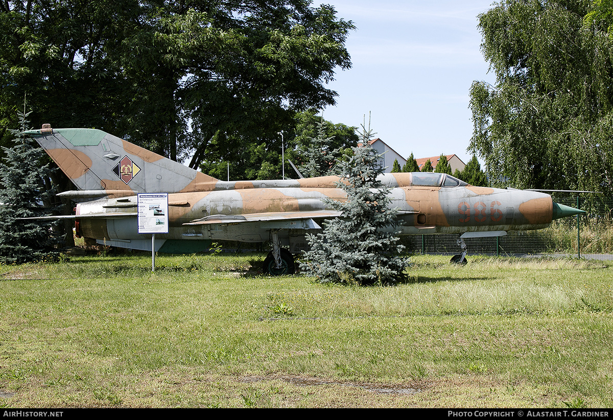 Aircraft Photo of 986 | Mikoyan-Gurevich MiG-21SPS-K | East Germany - Air Force | AirHistory.net #405832