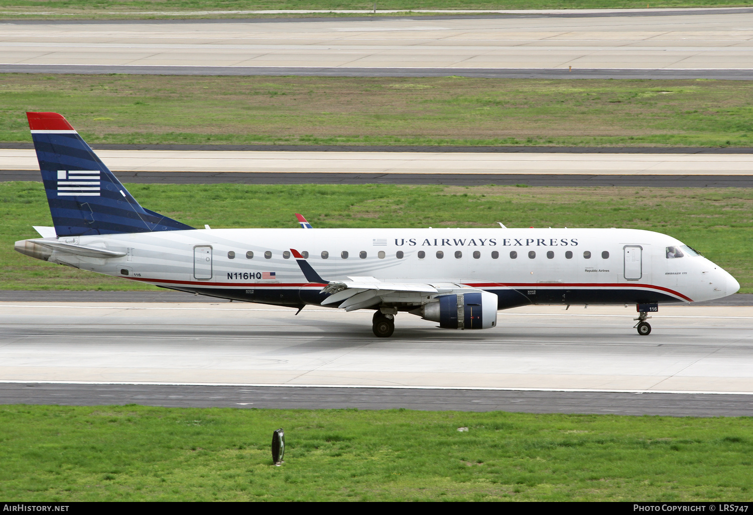 Aircraft Photo of N116HQ | Embraer 175LR (ERJ-170-200LR) | US Airways Express | AirHistory.net #405885