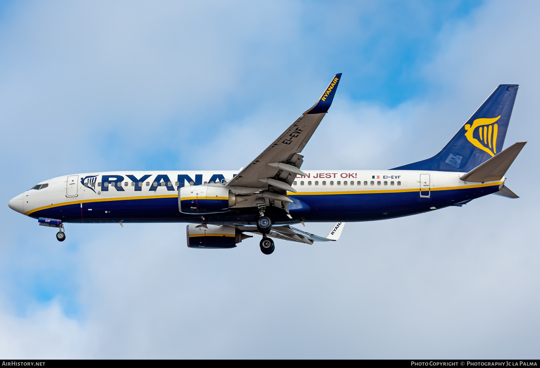 Aircraft Photo of EI-EVF | Boeing 737-8AS | Ryanair | AirHistory.net #405941