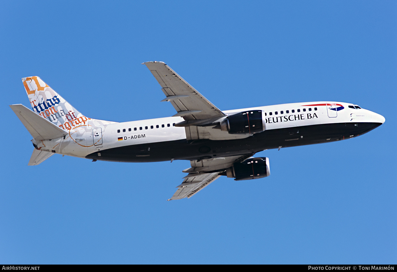 Aircraft Photo of D-ADBM | Boeing 737-31S | Deutsche BA | AirHistory.net #406255