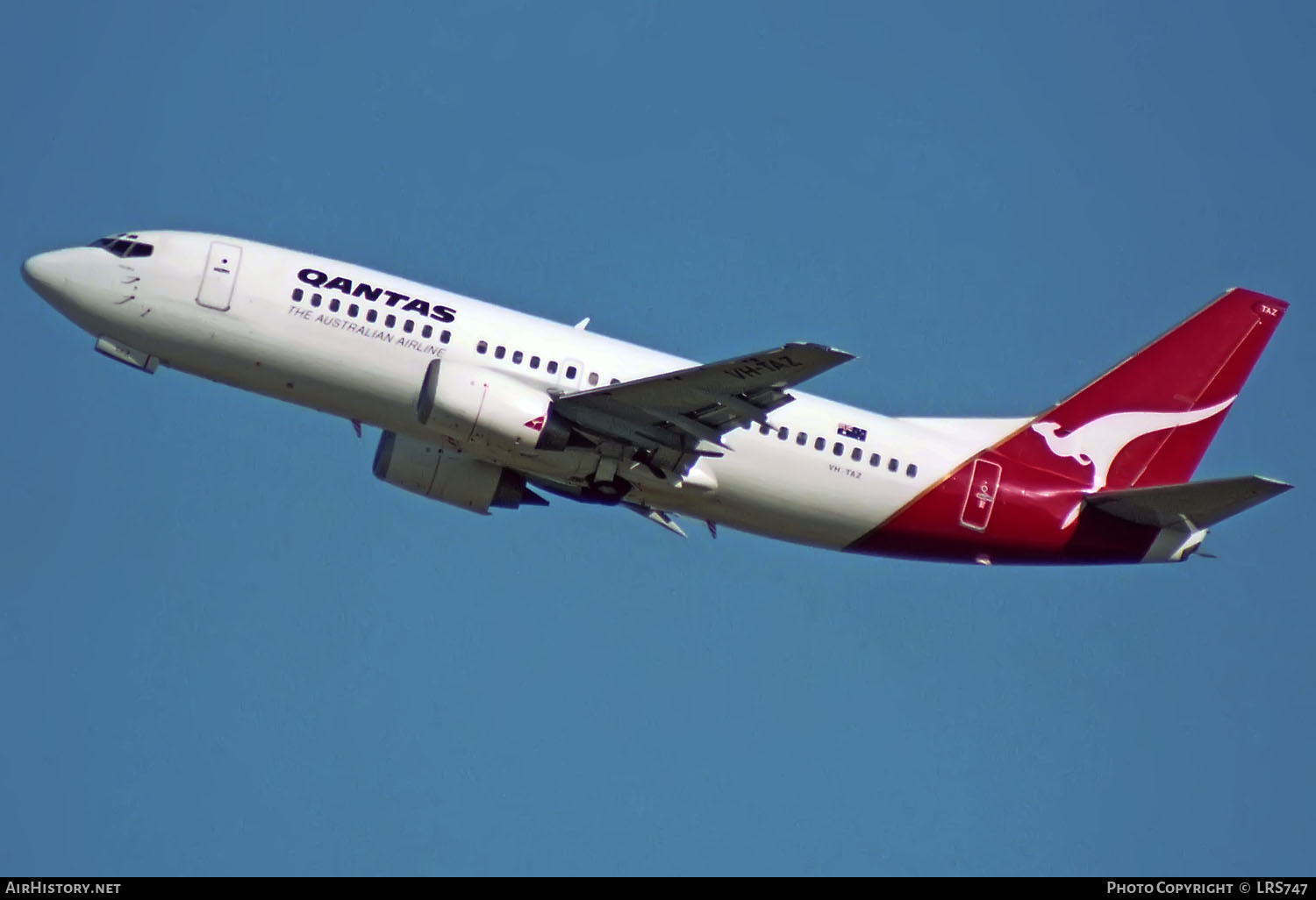 Aircraft Photo of VH-TAZ | Boeing 737-376 | Qantas | AirHistory.net #406294