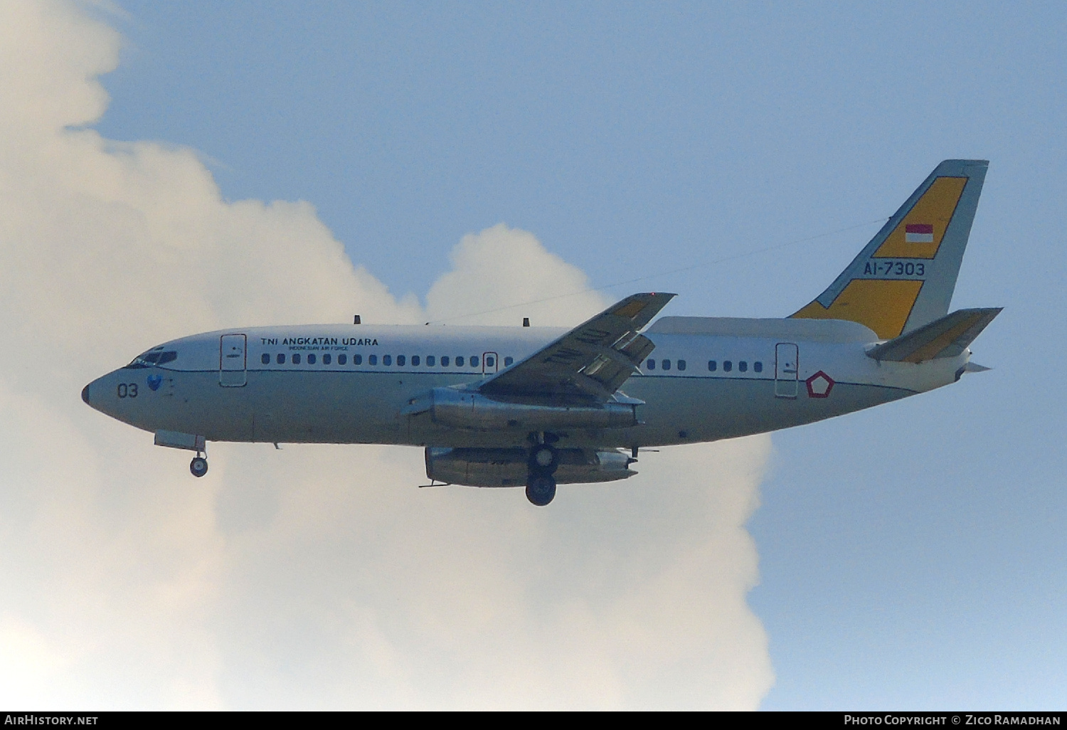 Aircraft Photo of AI-7303 | Boeing 737-2X9/Adv Surveiller | Indonesia - Air Force | AirHistory.net #406376