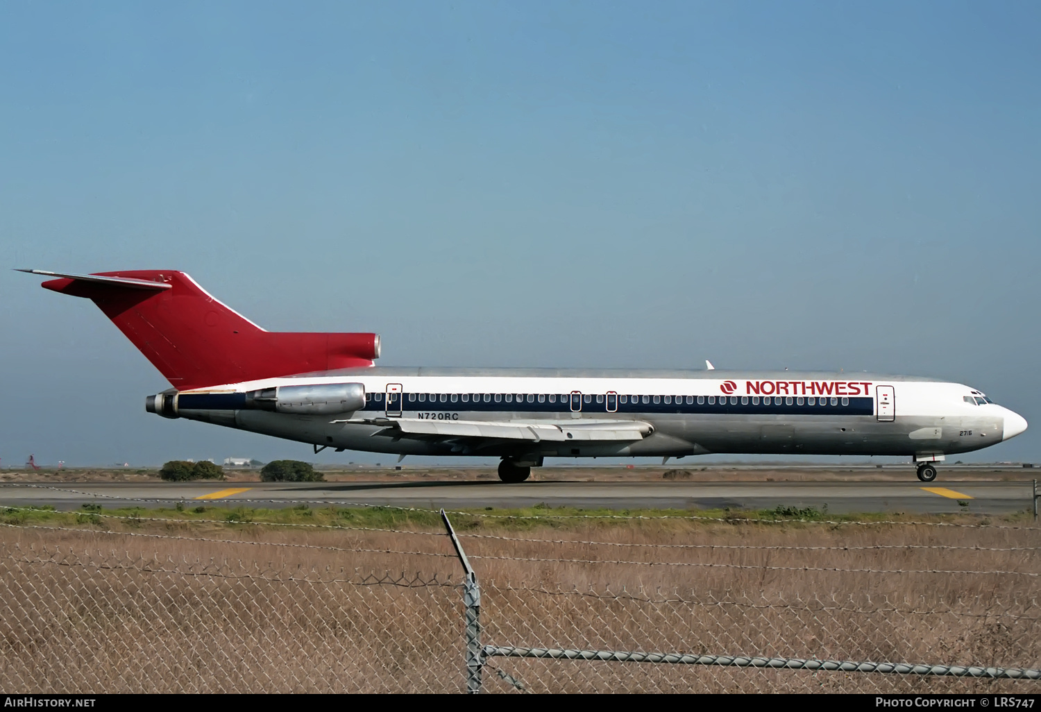 Aircraft Photo of N720RC | Boeing 727-2S7/Adv | Northwest Airlines | AirHistory.net #406721