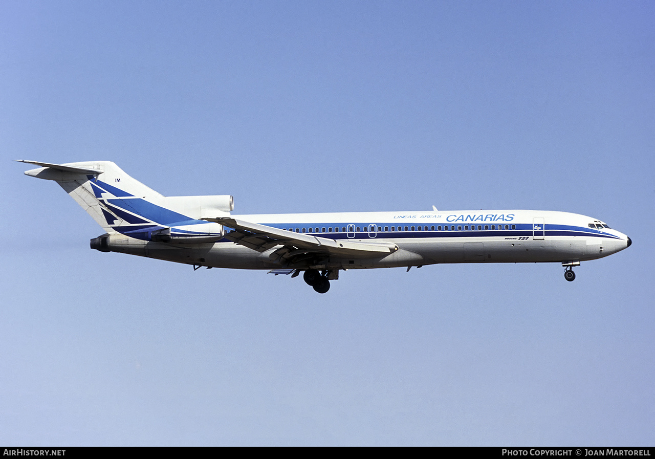 Aircraft Photo of LV-MIM | Boeing 727-287/Adv | Líneas Aéreas Canarias - LAC | AirHistory.net #406784