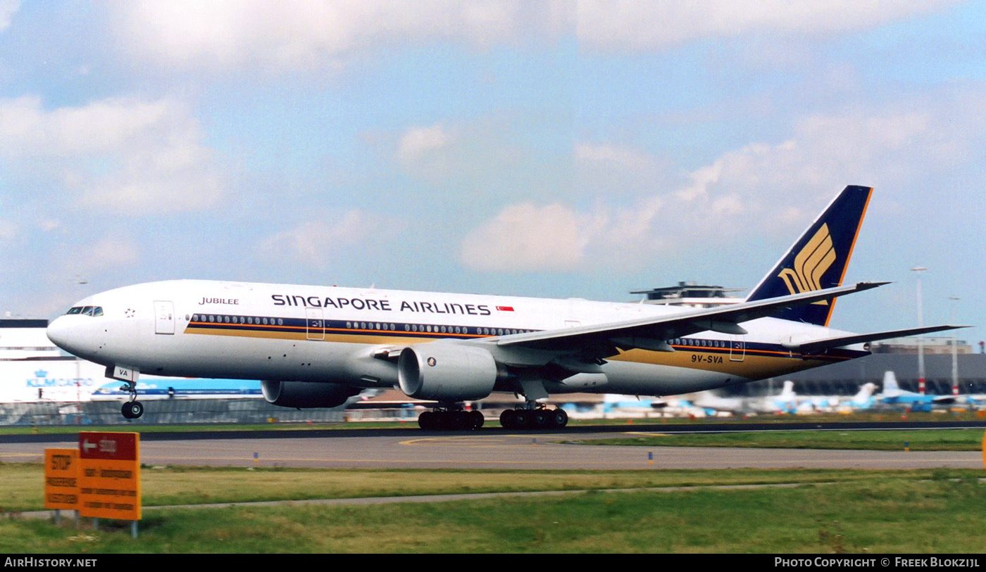 Aircraft Photo of 9V-SVA | Boeing 777-212/ER | Singapore Airlines | AirHistory.net #407065