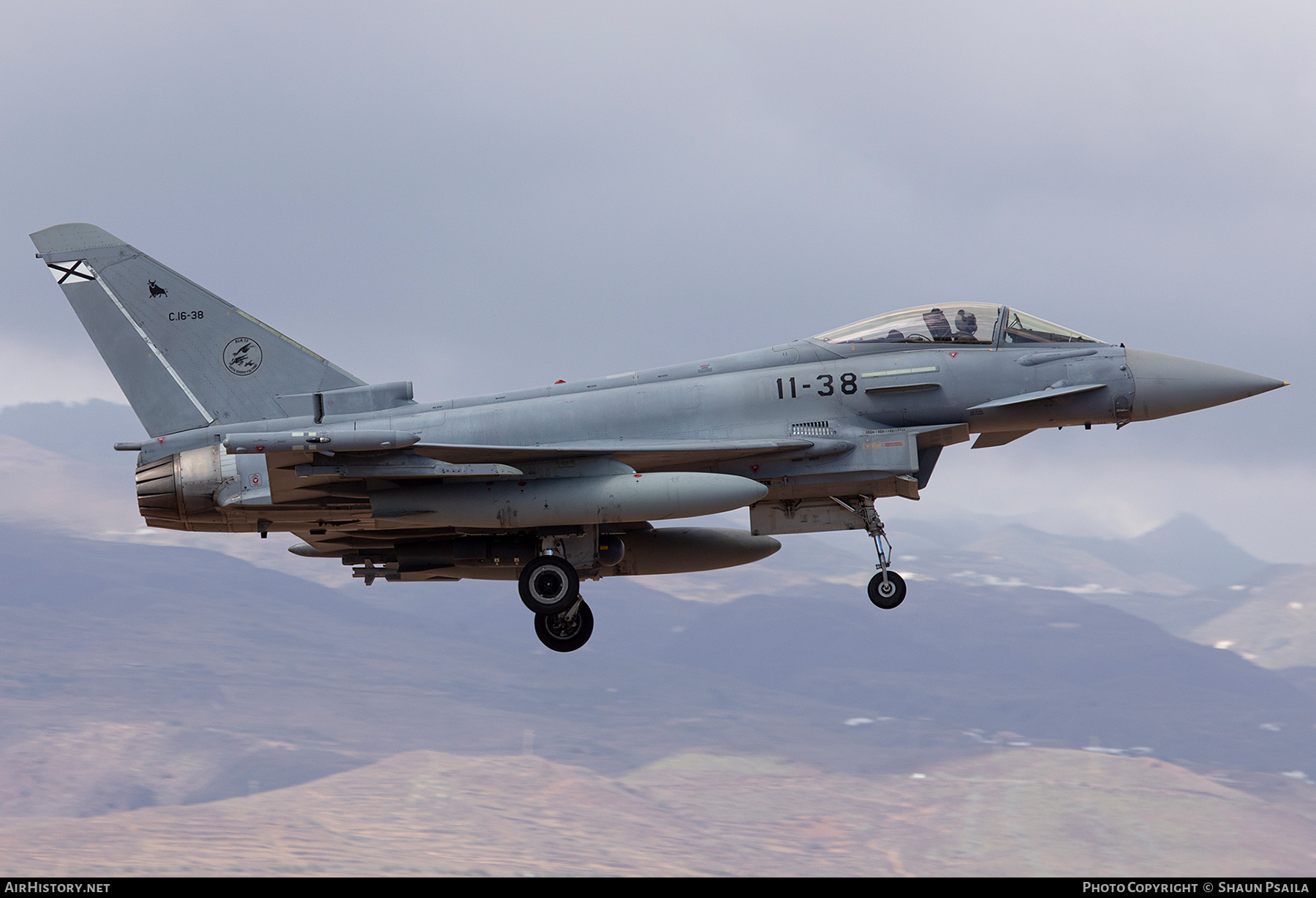 Aircraft Photo of C.16-38 | Eurofighter EF-2000 Typhoon | Spain - Air Force | AirHistory.net #407229