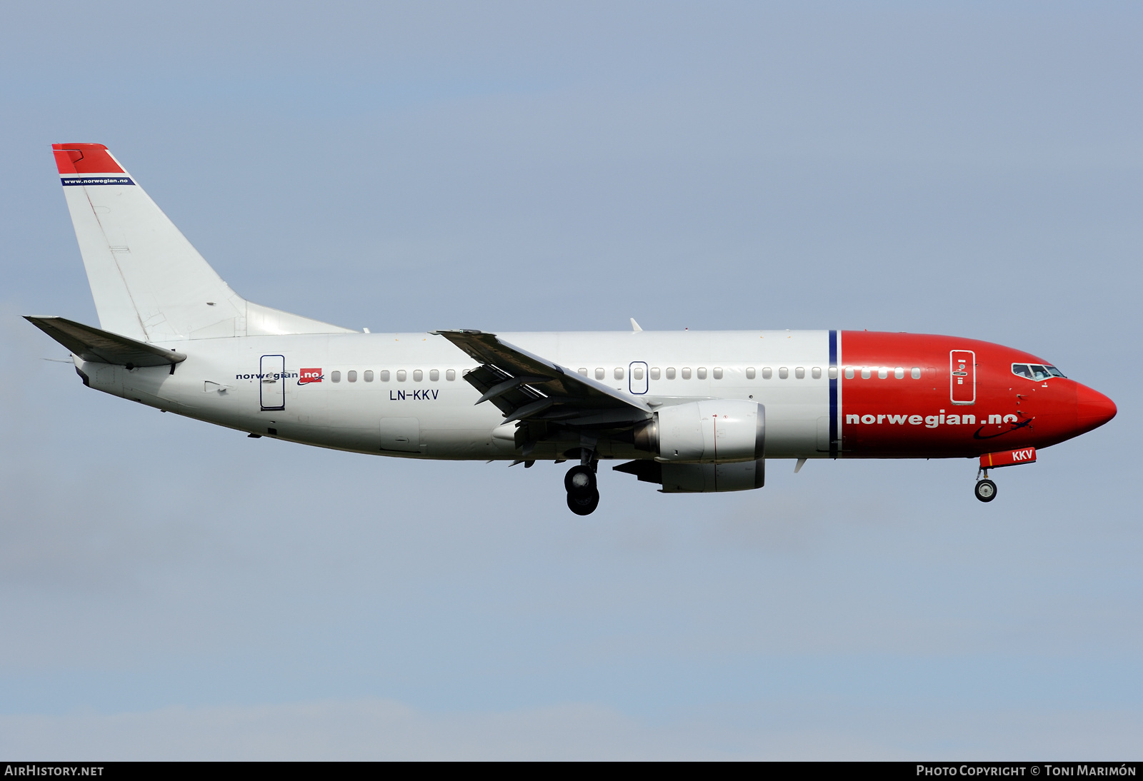 Aircraft Photo of LN-KKV | Boeing 737-3Y5 | Norwegian | AirHistory.net #407615