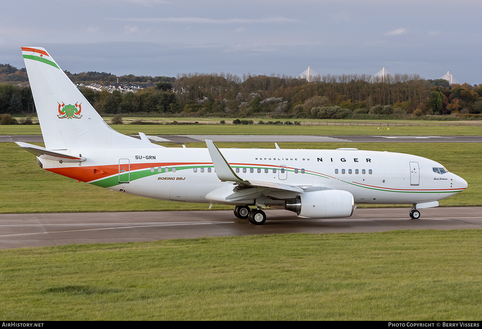 Aircraft Photo of 5U-GRN | Boeing 737-75U BBJ | Republique du Niger | AirHistory.net #407624
