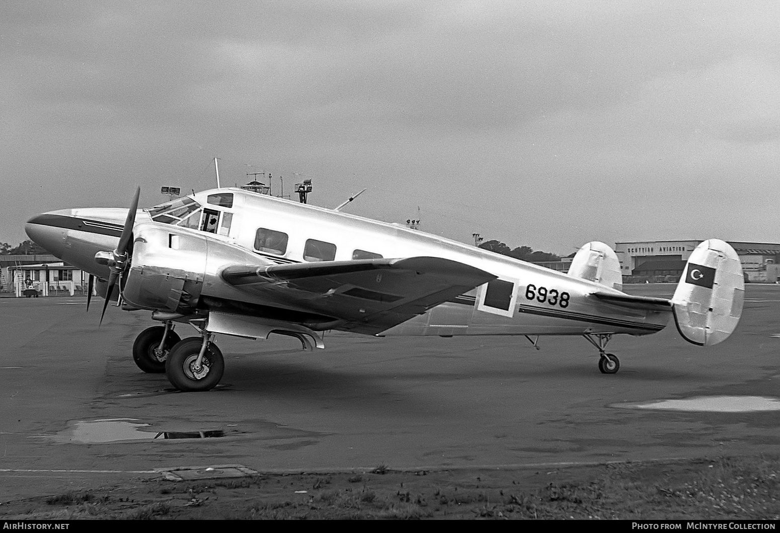 Aircraft Photo of 6938 | Beech E18S | Turkey - Air Force | AirHistory.net #407731