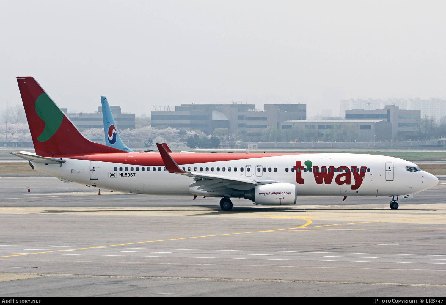Aircraft Photo of HL8067 | Boeing 737-8Q8 | T'way Air | AirHistory.net #407840
