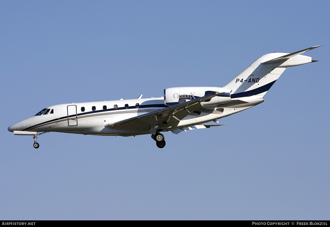 Aircraft Photo of P4-AND | Cessna 750 Citation X | AirHistory.net #407921