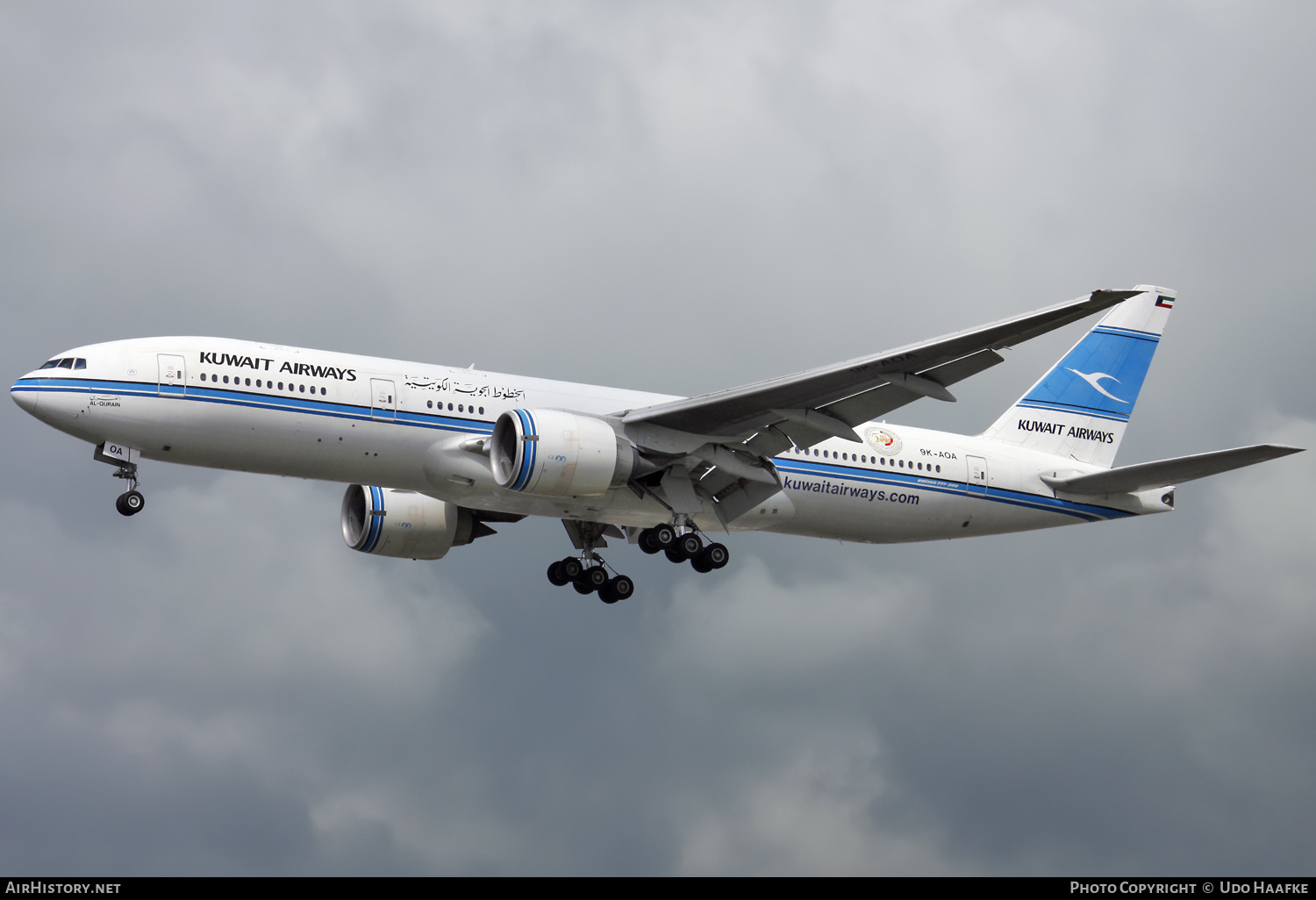 Aircraft Photo of 9K-AOA | Boeing 777-269/ER | Kuwait Airways | AirHistory.net #408053