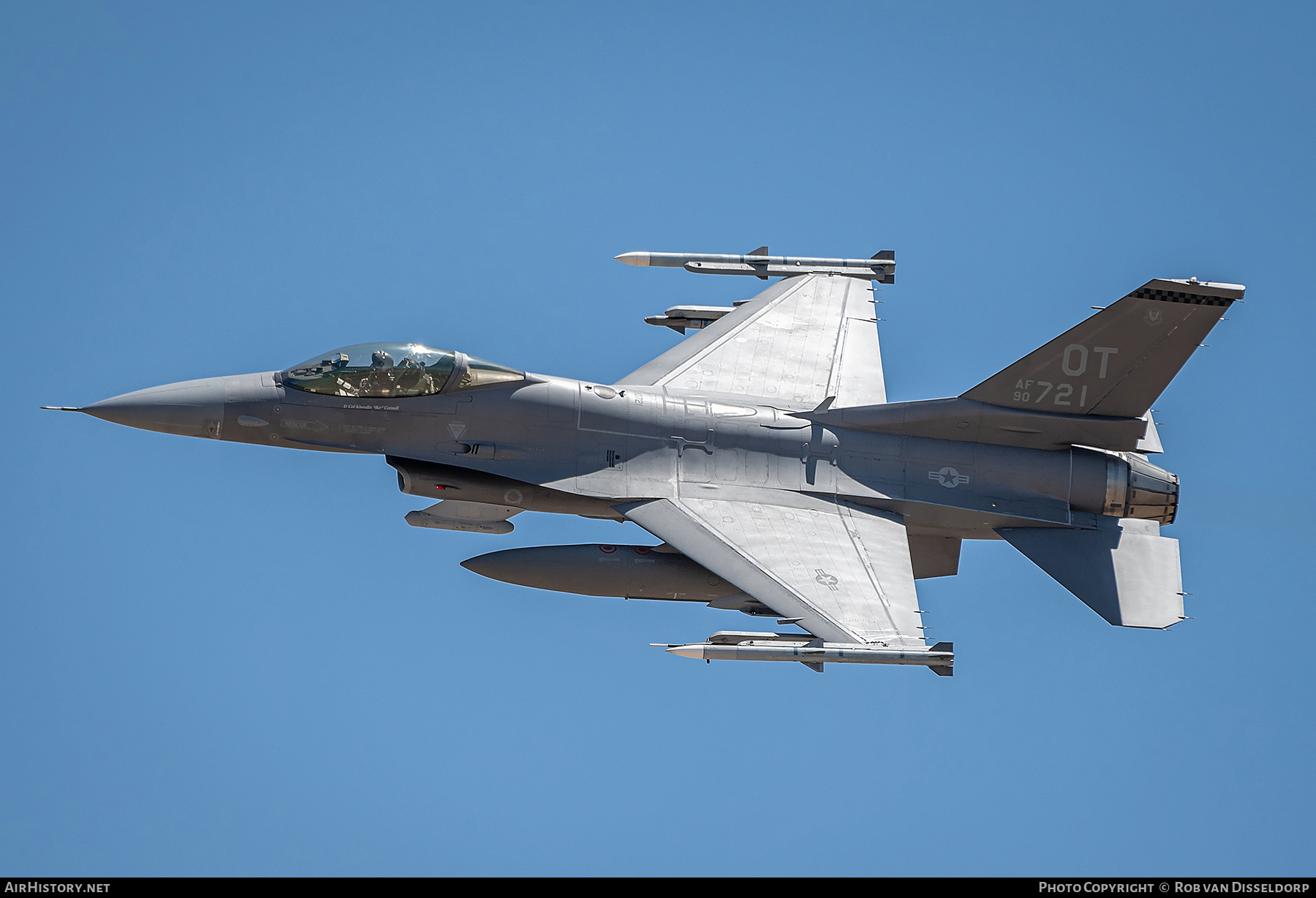 Aircraft Photo of 90-0721 / AF90-721 | General Dynamics F-16CM Fighting Falcon | USA - Air Force | AirHistory.net #408113
