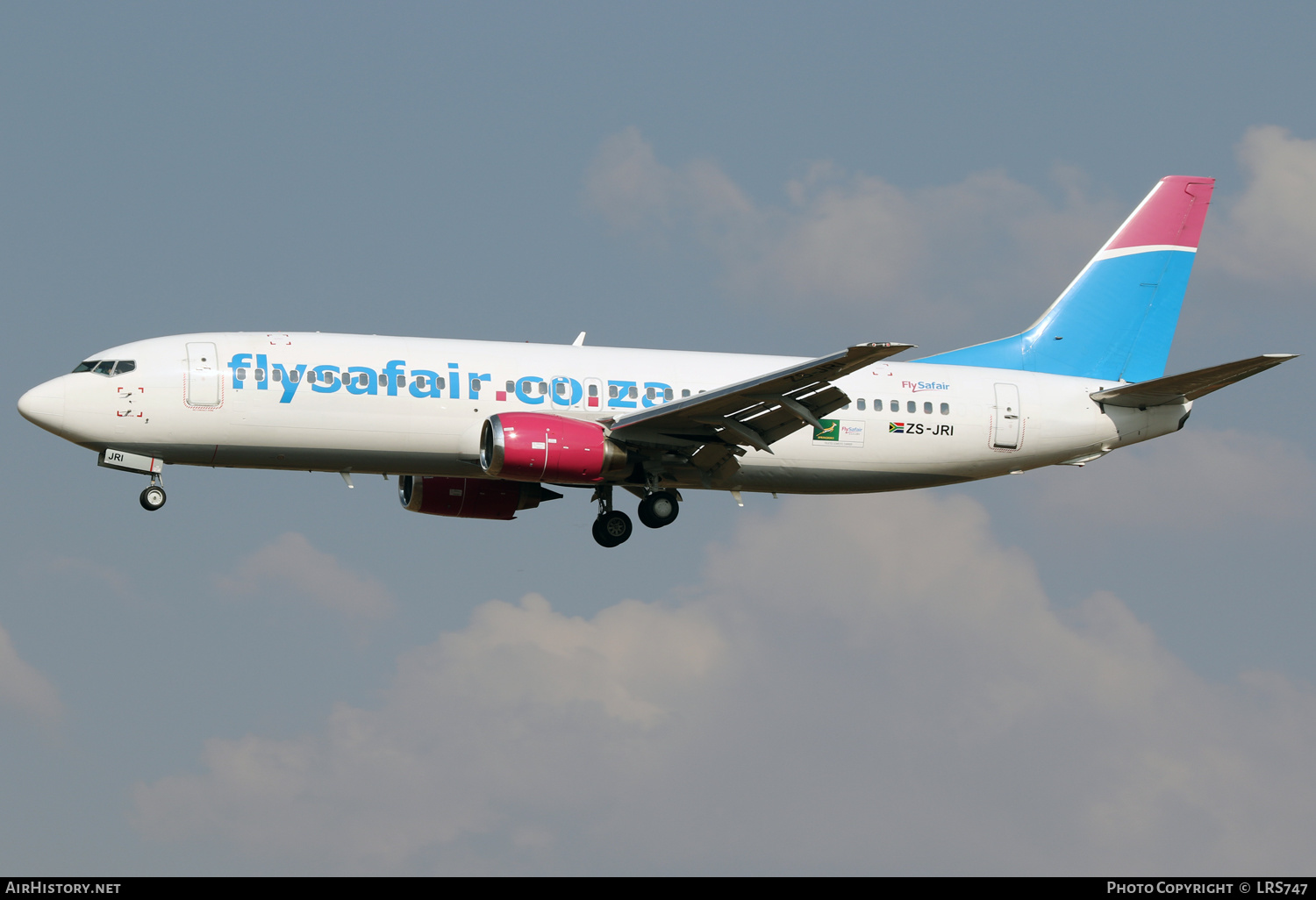 Aircraft Photo of ZS-JRI | Boeing 737-4Q8 | FlySafair | AirHistory.net #408230