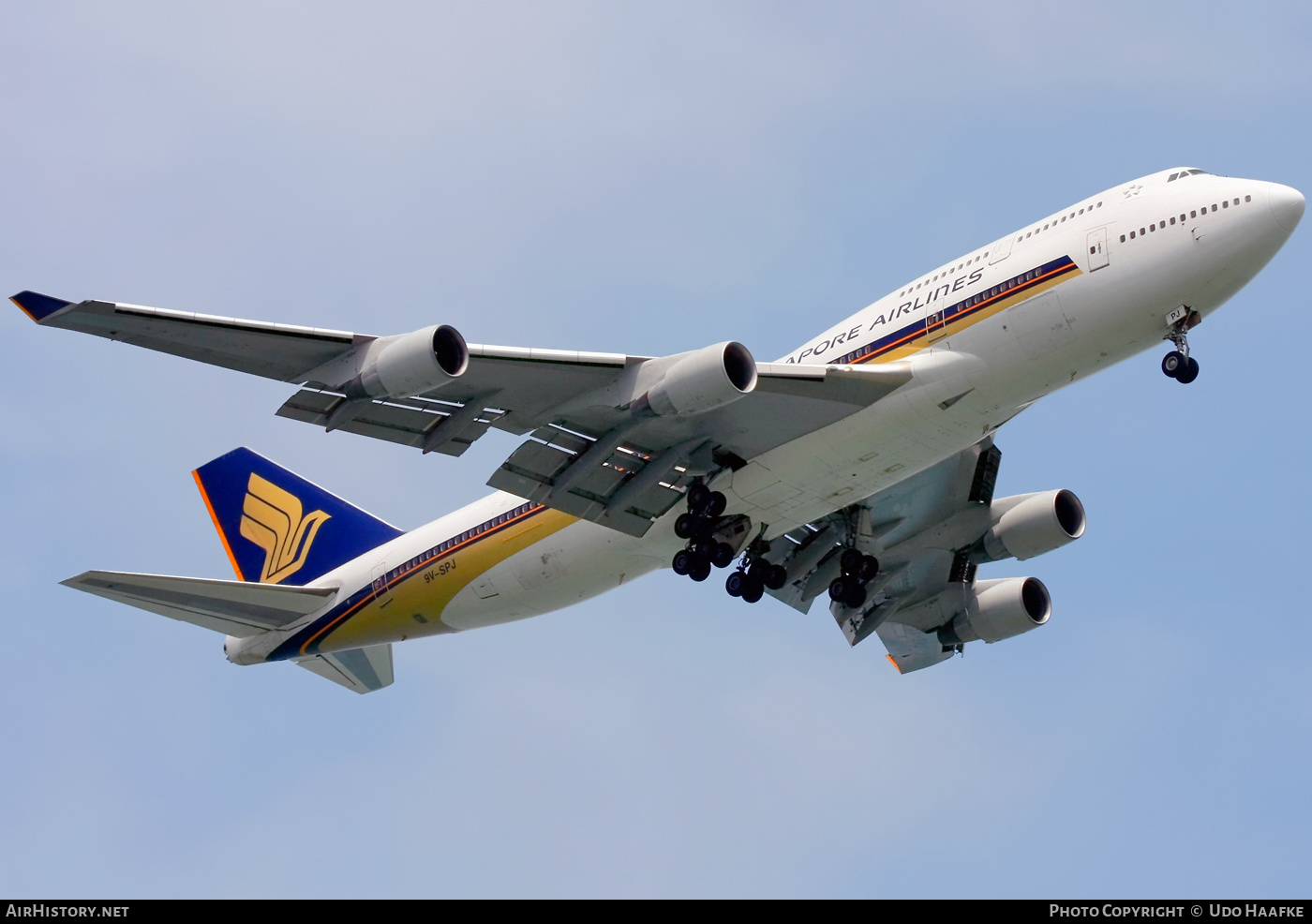 Aircraft Photo of 9V-SPJ | Boeing 747-412 | Singapore Airlines | AirHistory.net #408426
