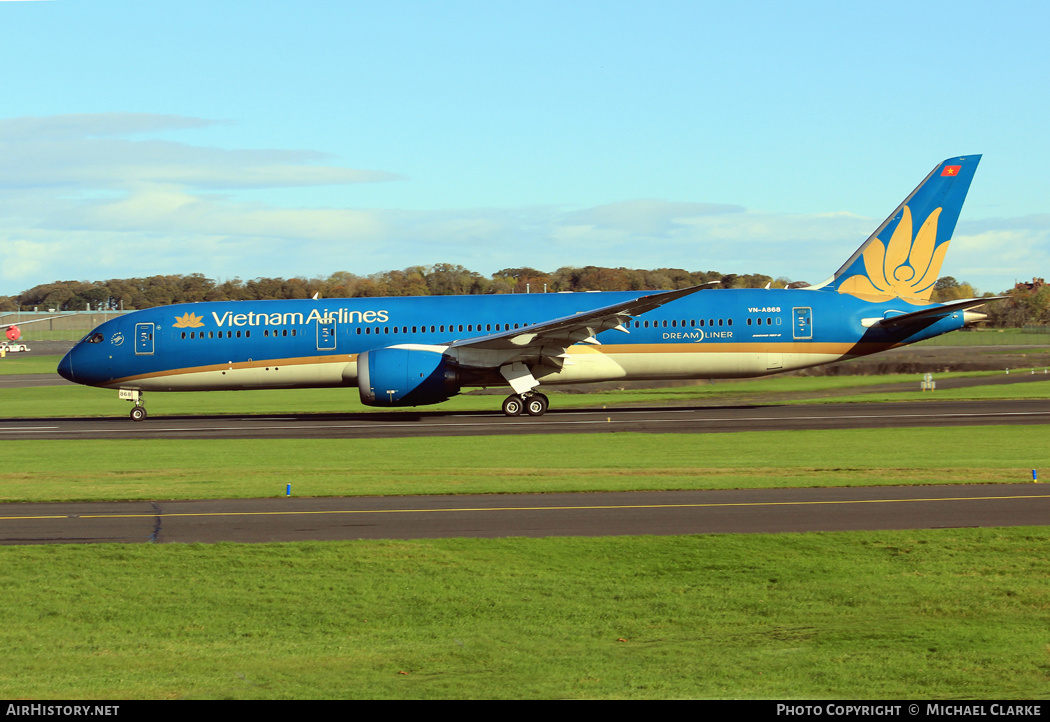 Aircraft Photo of VN-A868 | Boeing 787-9 Dreamliner | Vietnam Airlines | AirHistory.net #408503