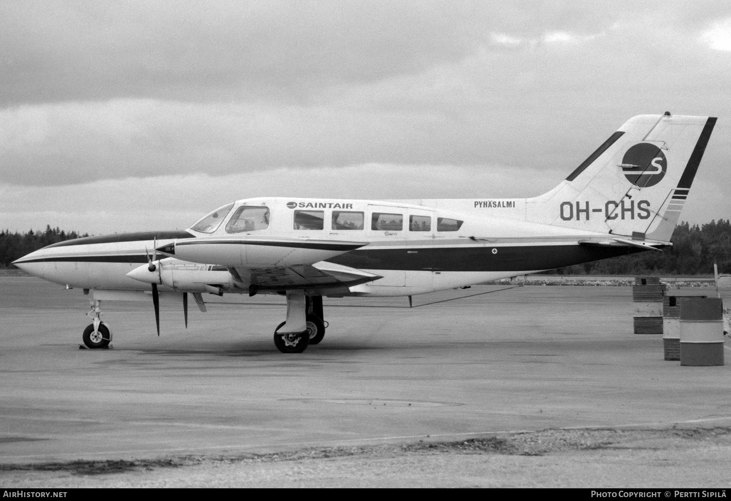 Aircraft Photo of OH-CHS | Cessna 402B Businessliner | Saintair | AirHistory.net #408558