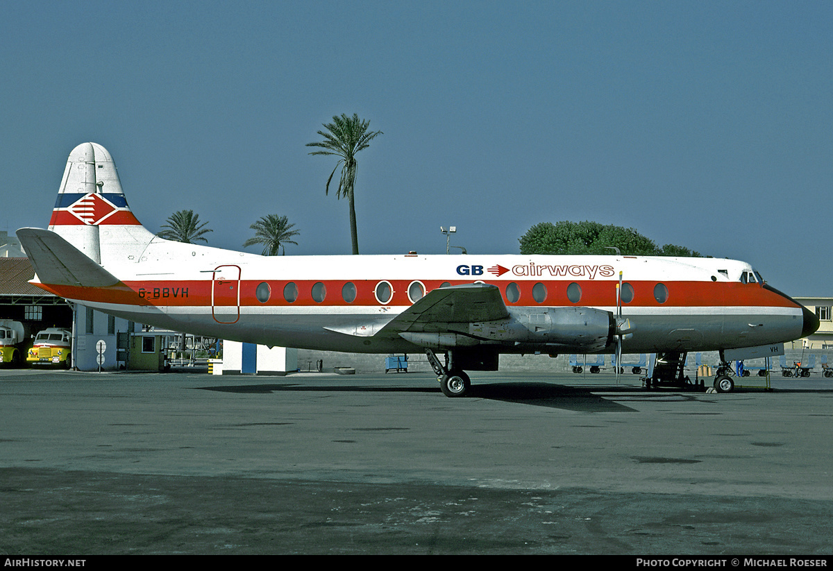 Aircraft Photo of G-BBVH | Vickers 807 Viscount | GB Airways | AirHistory.net #408561