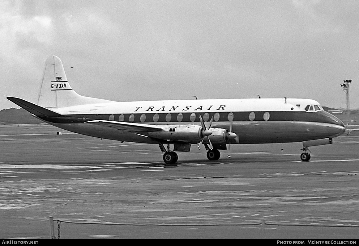 Aircraft Photo of G-AOXV | Vickers 804 Viscount | Transair | AirHistory.net #408689