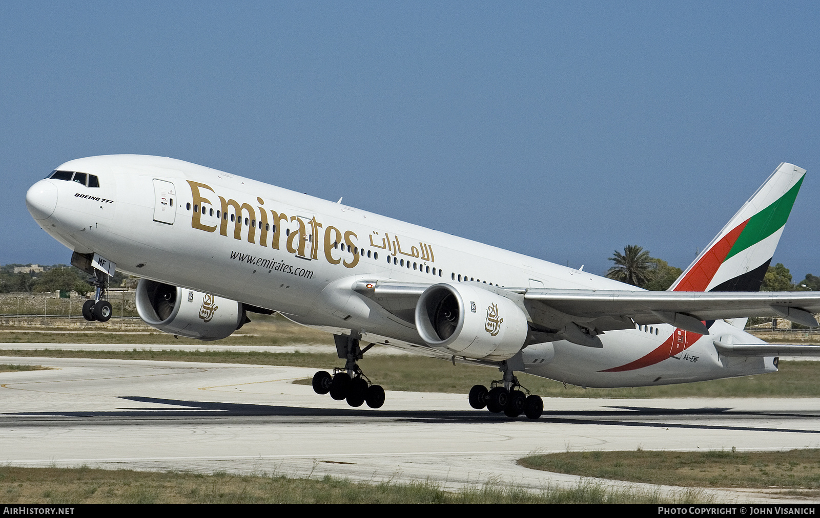 Aircraft Photo of A6-EMF | Boeing 777-21H | Emirates | AirHistory.net #408743