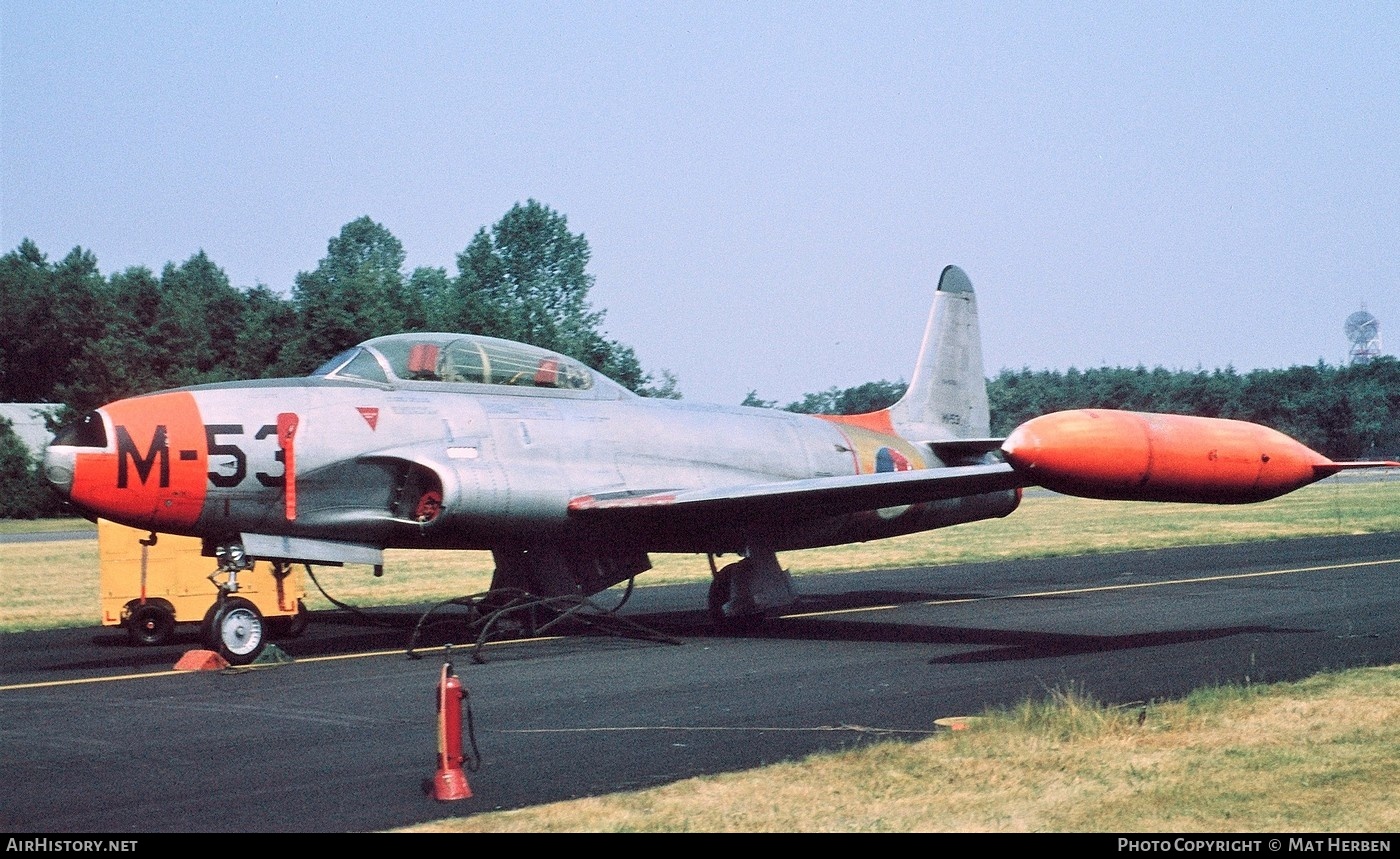 Aircraft Photo of M-53 / 51-8760 | Lockheed T-33A | Netherlands - Air Force | AirHistory.net #408824