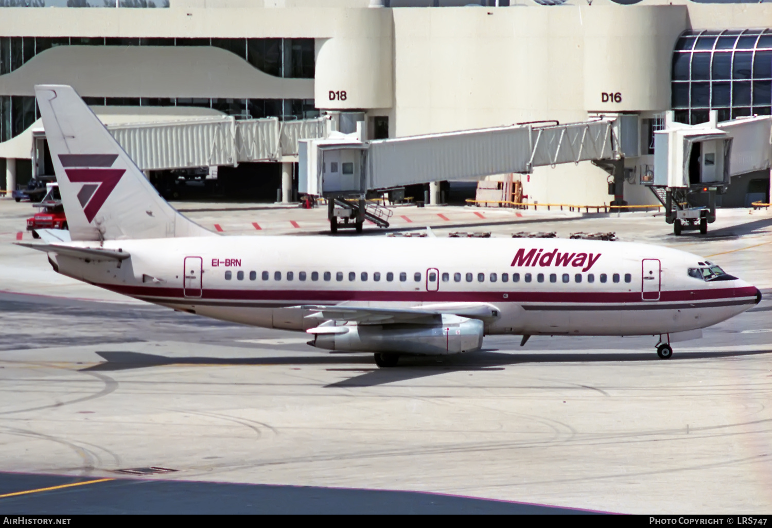 Aircraft Photo of EI-BRN | Boeing 737-2T4/Adv | Midway Airlines | AirHistory.net #408825