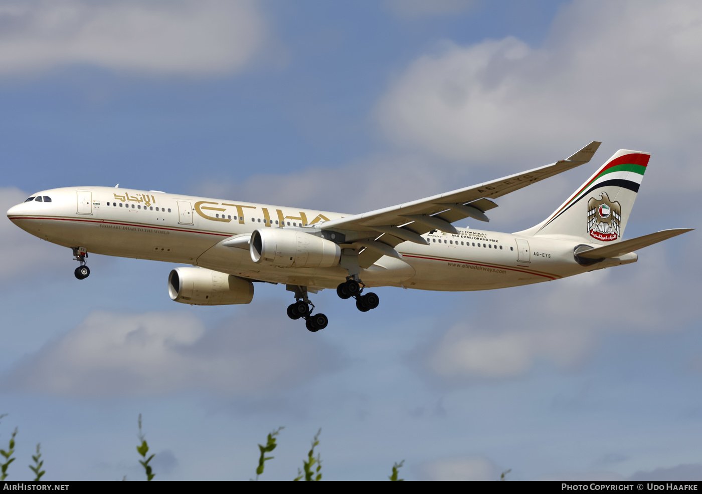 Aircraft Photo of A6-EYS | Airbus A330-243 | Etihad Airways | AirHistory.net #409009