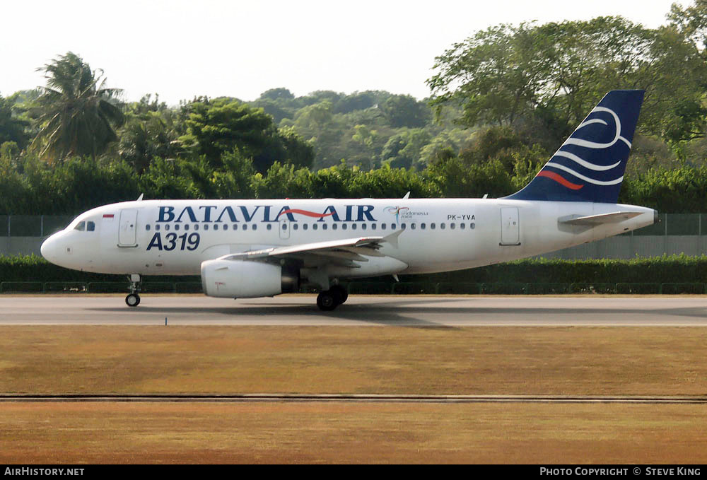 Aircraft Photo of PK-YVA | Airbus A319-132 | Batavia Air | AirHistory.net #409059