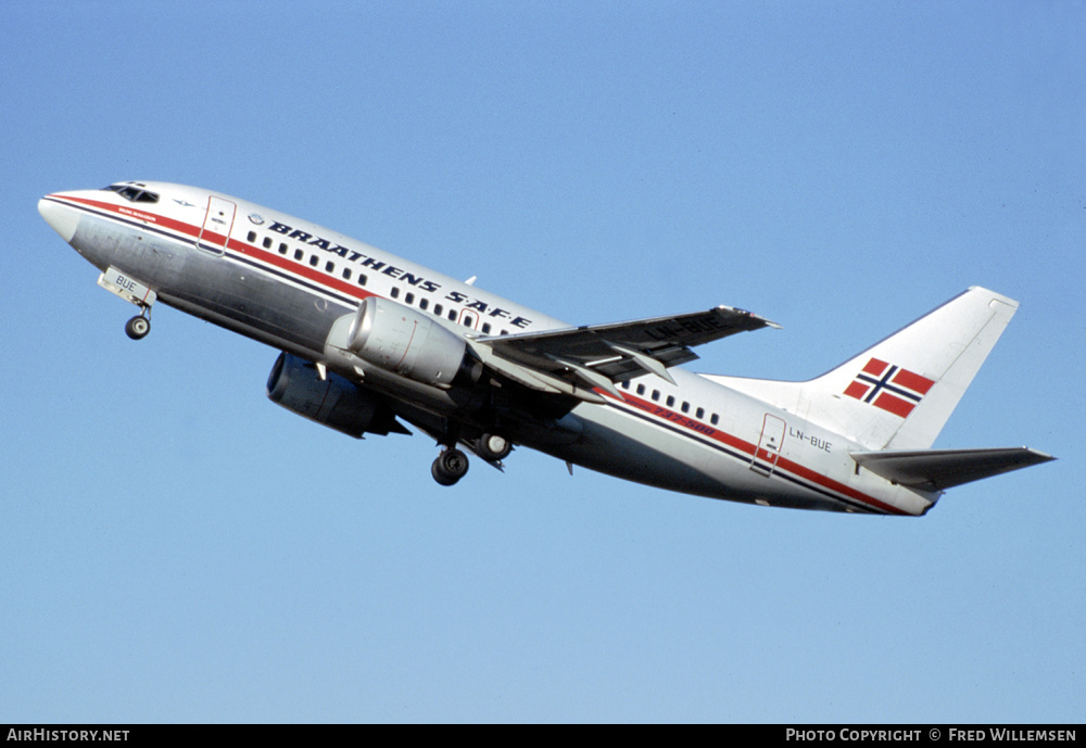 Aircraft Photo of LN-BUE | Boeing 737-505 | Braathens SAFE | AirHistory.net #409105