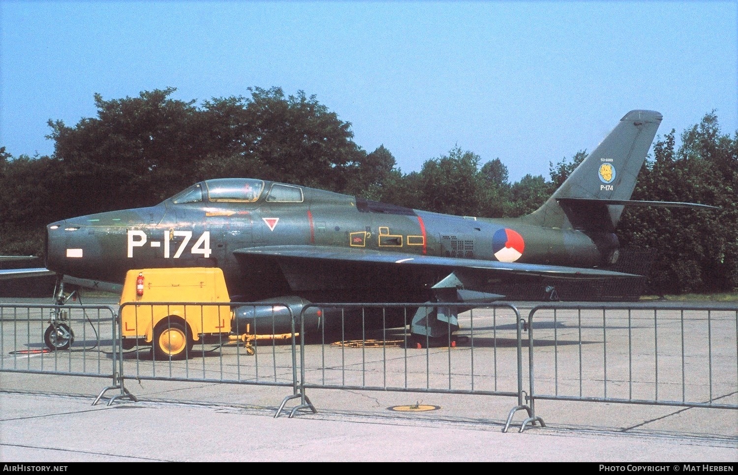 Aircraft Photo of P-174 / 53-6689 | Republic F-84F Thunderstreak | Netherlands - Air Force | AirHistory.net #409144