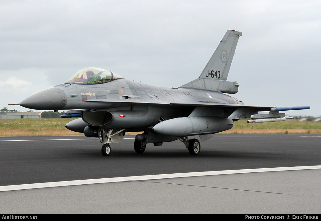 Aircraft Photo of J-643 | General Dynamics F-16AM Fighting Falcon | Netherlands - Air Force | AirHistory.net #409278