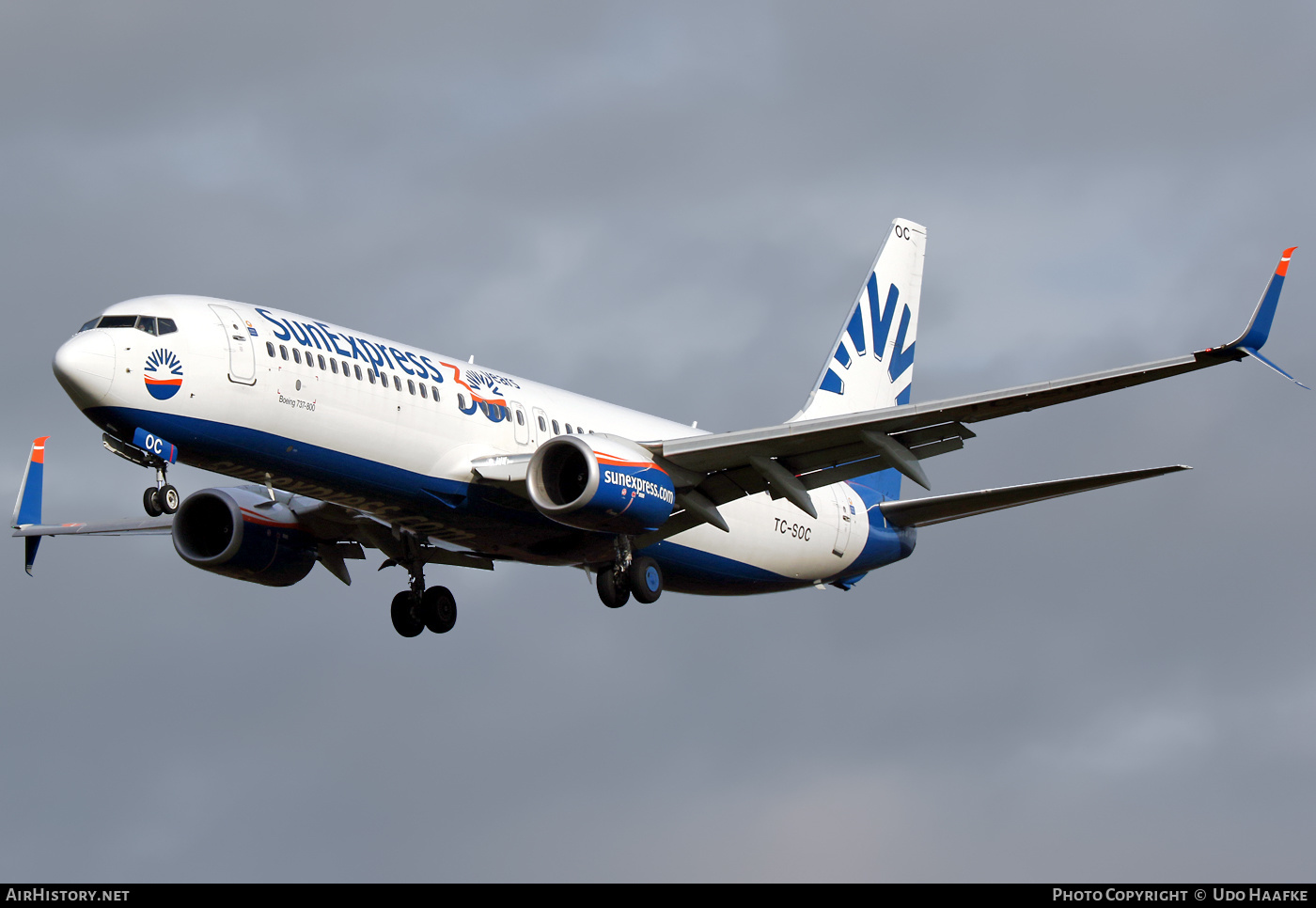 Aircraft Photo of TC-SOC | Boeing 737-800 | SunExpress | AirHistory.net #409430