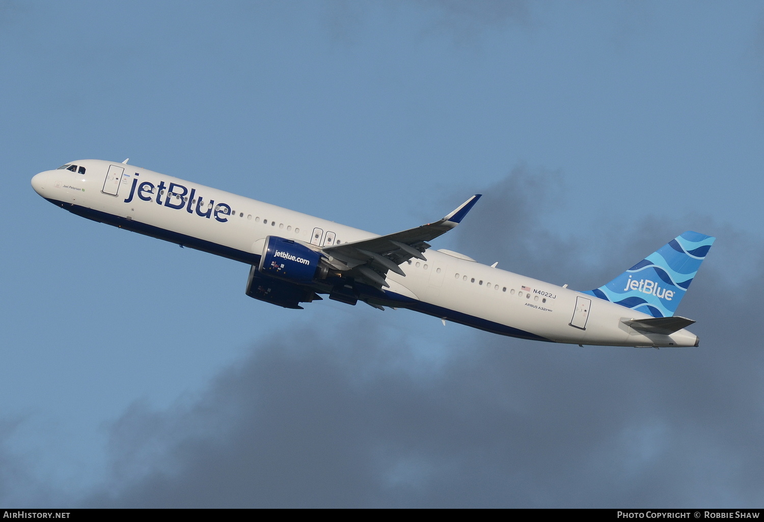 Aircraft Photo of N4022J | Airbus A321-271NXLR | JetBlue Airways | AirHistory.net #409466