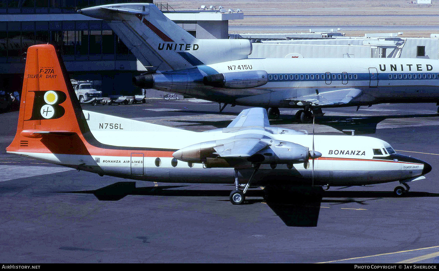 Aircraft Photo of N756L | Fairchild Hiller F-27F | Bonanza Air Lines | AirHistory.net #409476