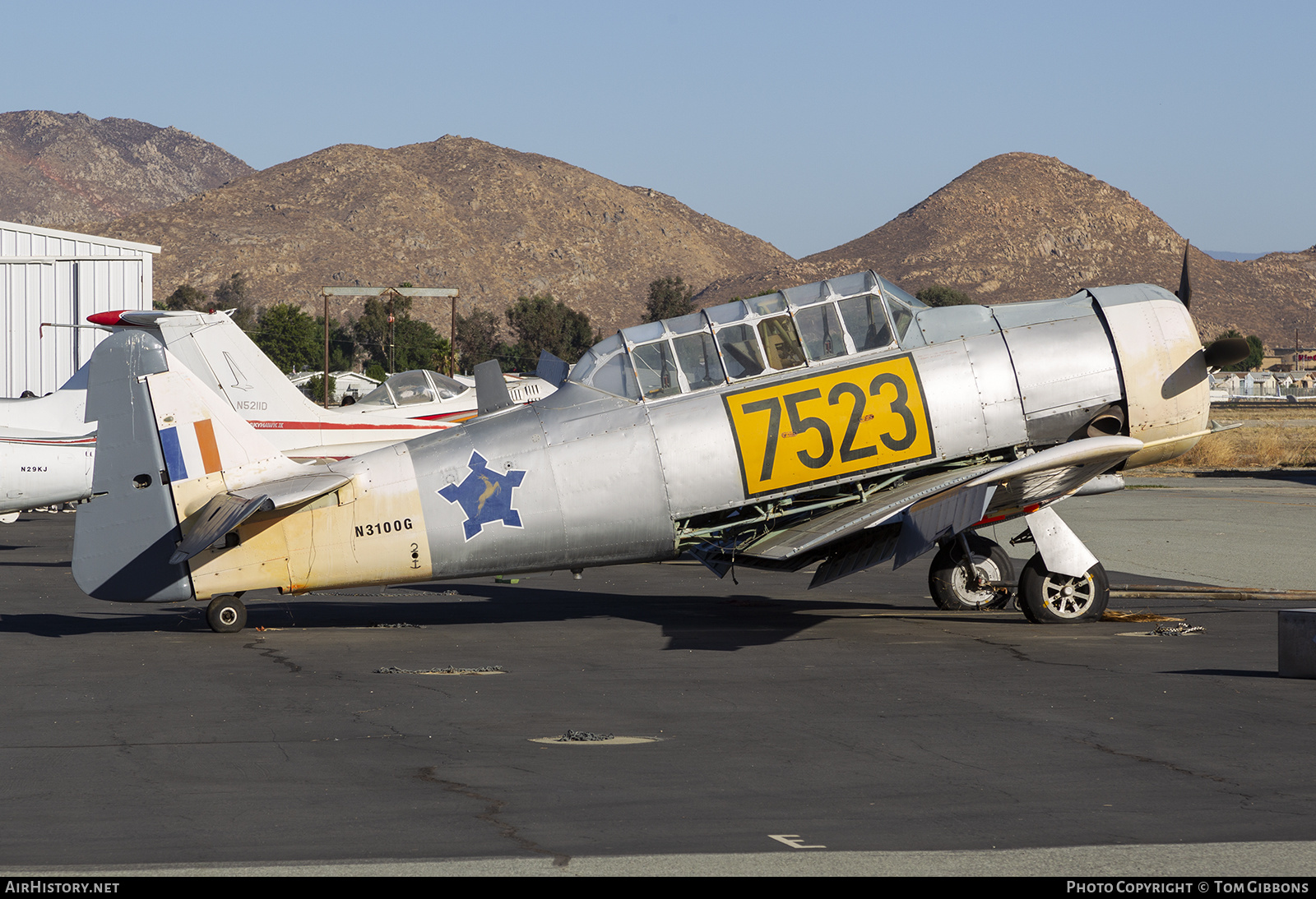 Aircraft Photo of N3100G / 7523 | North American T-6G Texan | South Africa - Air Force | AirHistory.net #409536